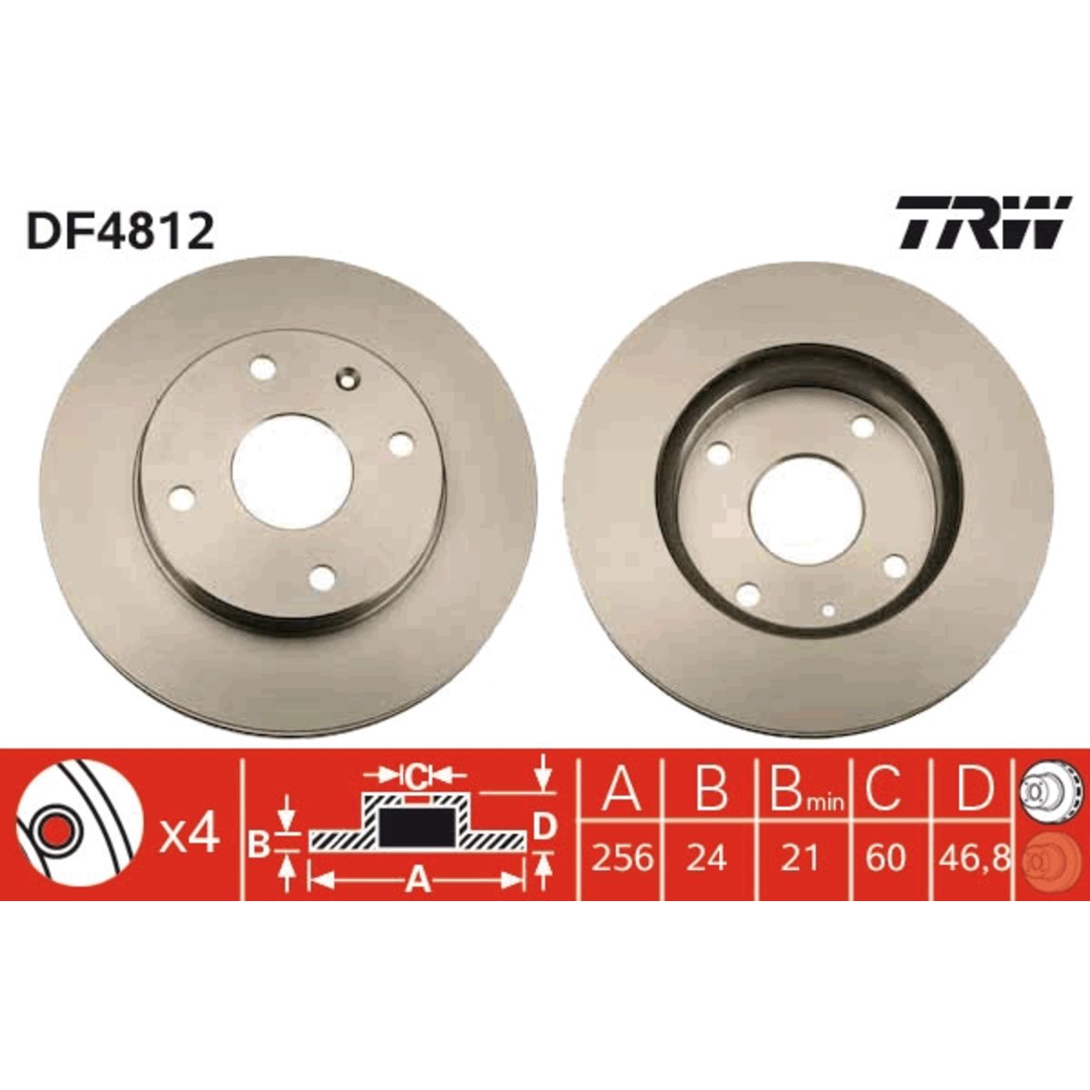 Jarrulevy TRW DF4812