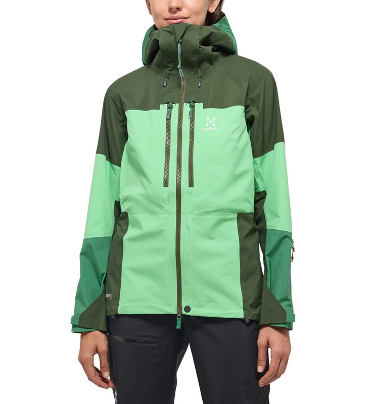 Haglöfs Spitz GTX Pro Jacket Women Mint Stone/Seaweed Green - XS