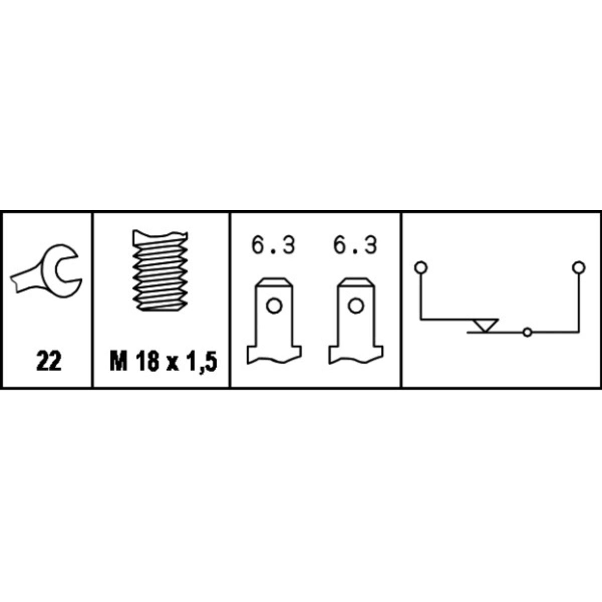 Kytkin, peruutusvalo HELLA 6ZF 004 843-001
