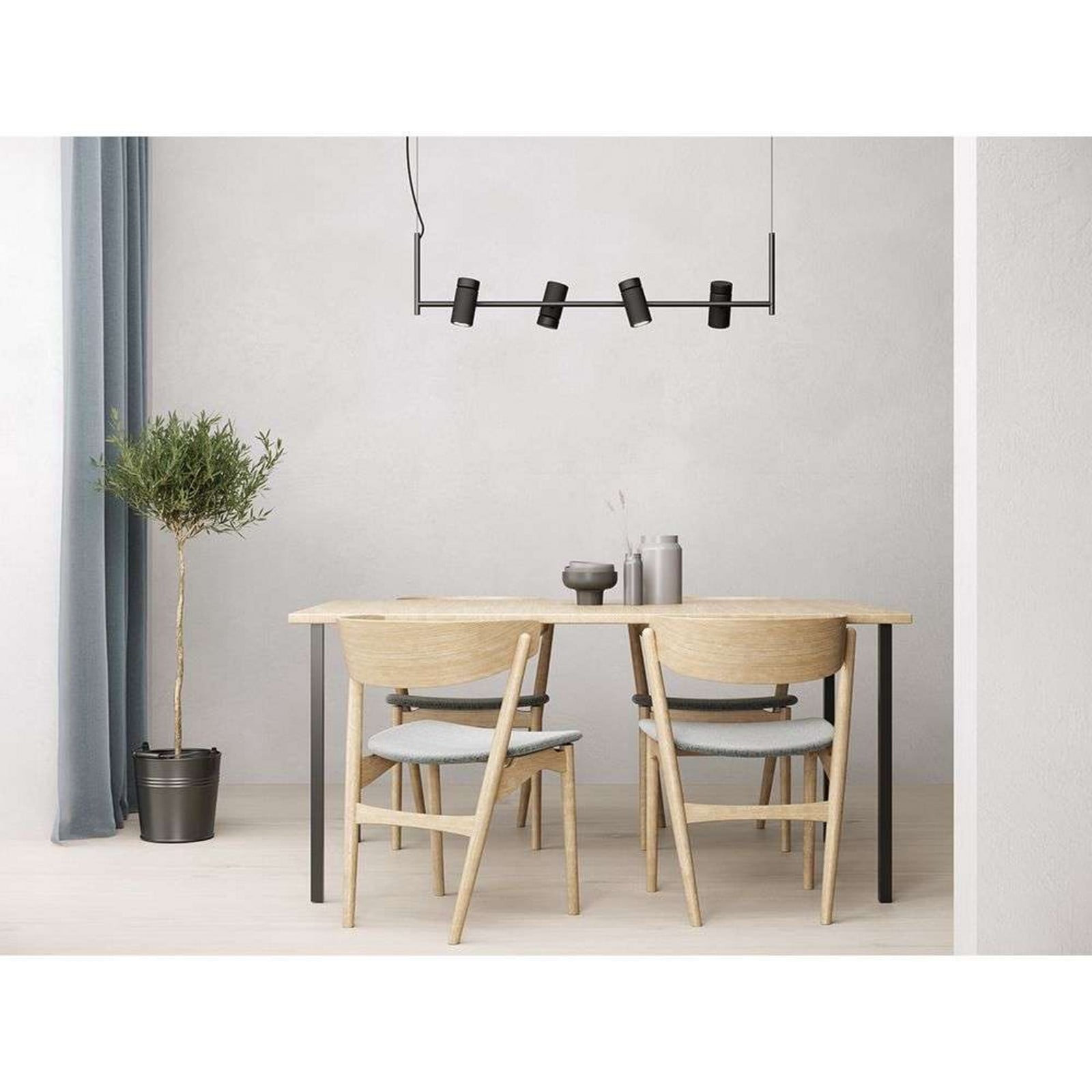Holder 4 Riippuvalaisin Black - Herstal - Ruokailutila - Metalli