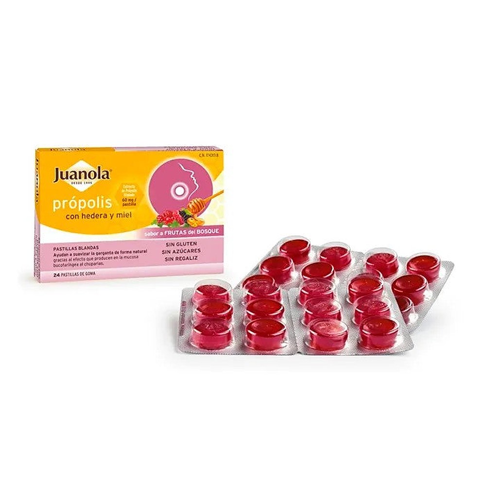 Juanola Propolis Hedera ja Hunaja 24 purukumitablettia