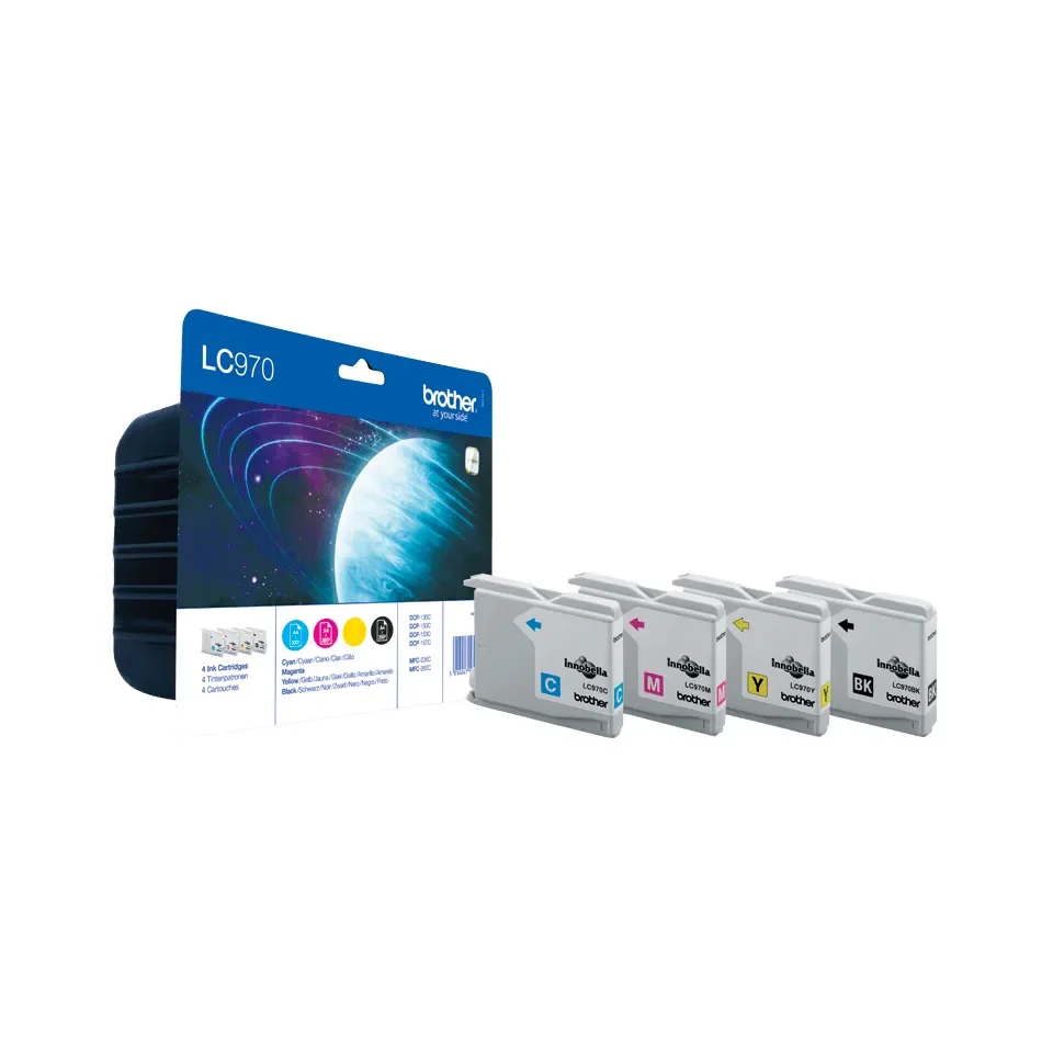 Brother Muste Kit Lc970 Value Pack 1xbk,c,m,y #dk