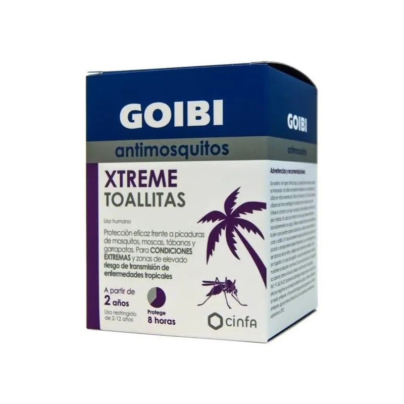 Goibi Xtreme Mosquito Repellant Wipes 16 kpl