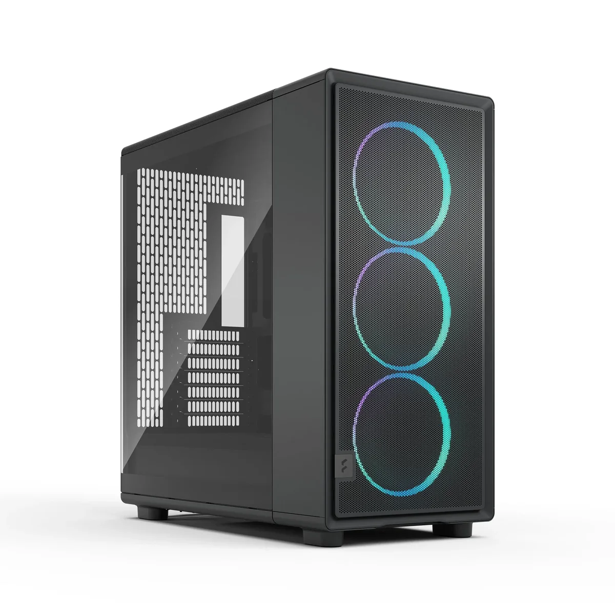 Fractal Design Epoch XL -täystornikotelo RGB-valaistuksella ja vaalealla ikkunalla, musta