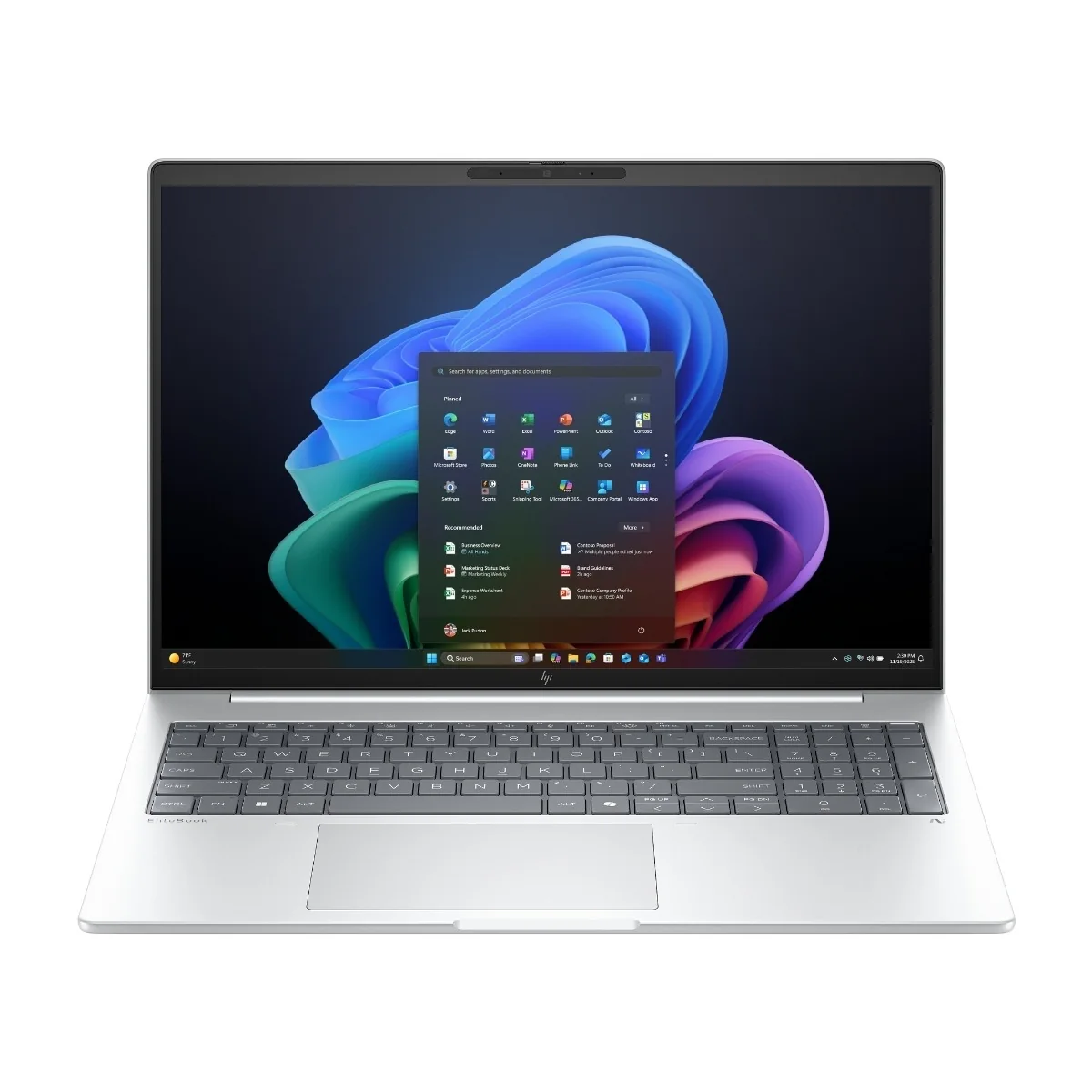 HP EliteBook 8 G1i 16 tuuman kannettava tietokone Next Gen AI PC, Intel Core Ultra 7, 40,6 cm (16), 1920 x 1200 pikseliä, 16 Gt, Windows 11 Pro, hopea