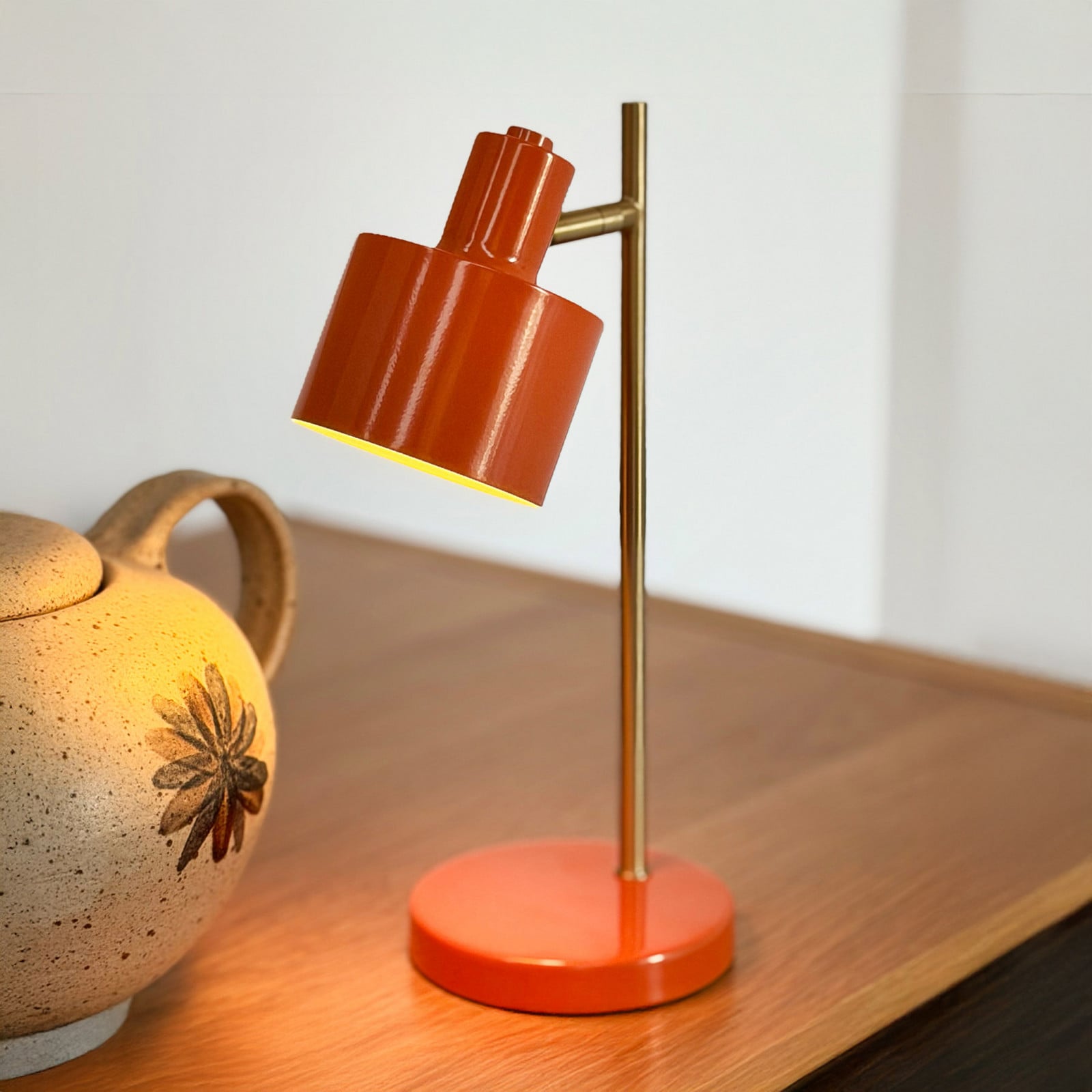 Ocean Portable akkulamppu Mini, oranssi - Dyberg Larsen Ocean Mini - Olohuone - Skandinaavinen - Metalli - Pyöreä
