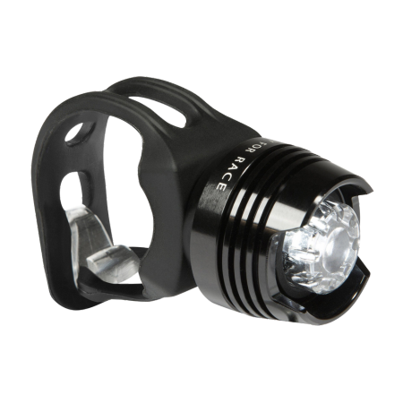 Cube RFR Diamond Valkoinen LED-pyörävalo edessä - Musta