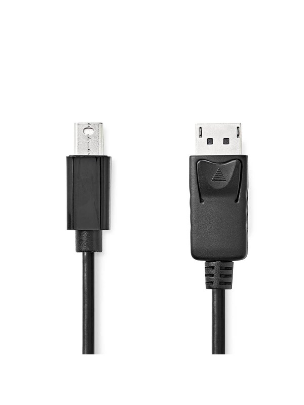 Nedis Mini DisplayPort kaapeli | DisplayPort 1.2 | Mini DisplayPort Uros | DisplayPort uros | 21.6 Gbps | Niklattu | 2.00 m | Pyöreä | PVC | Musta | Label