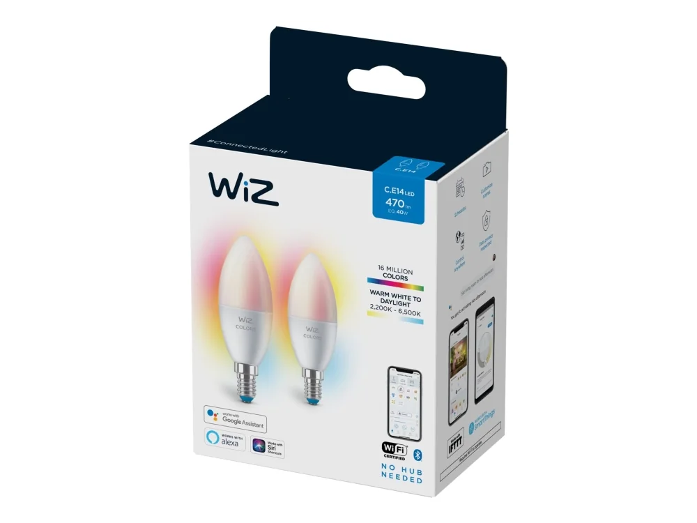Wi-Fi BLE 40W C37 E14 922-65 RGB 2PF/6