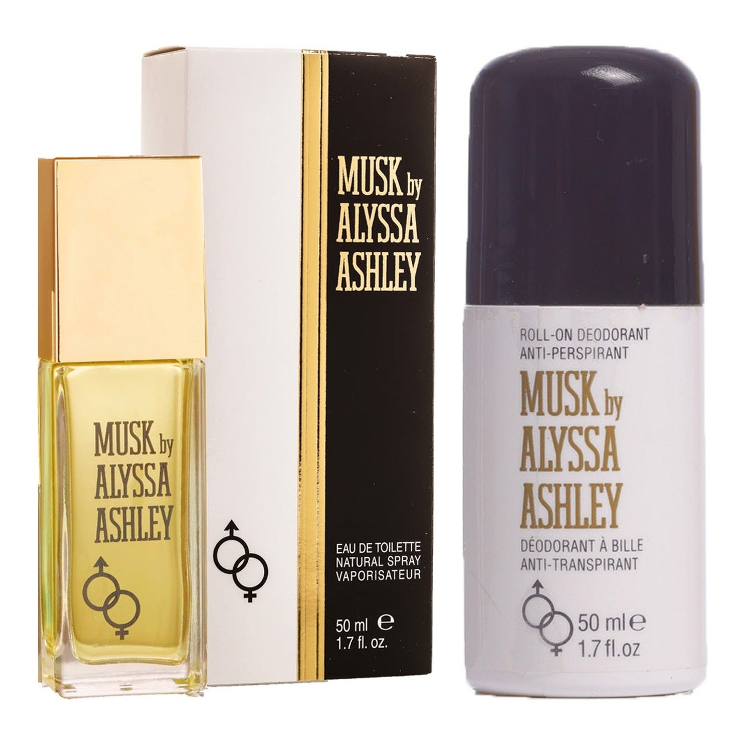 Alyssa Ashley Musk Set EdT 50 ml, Roll-On Deodorant 50 ml - 100 ml