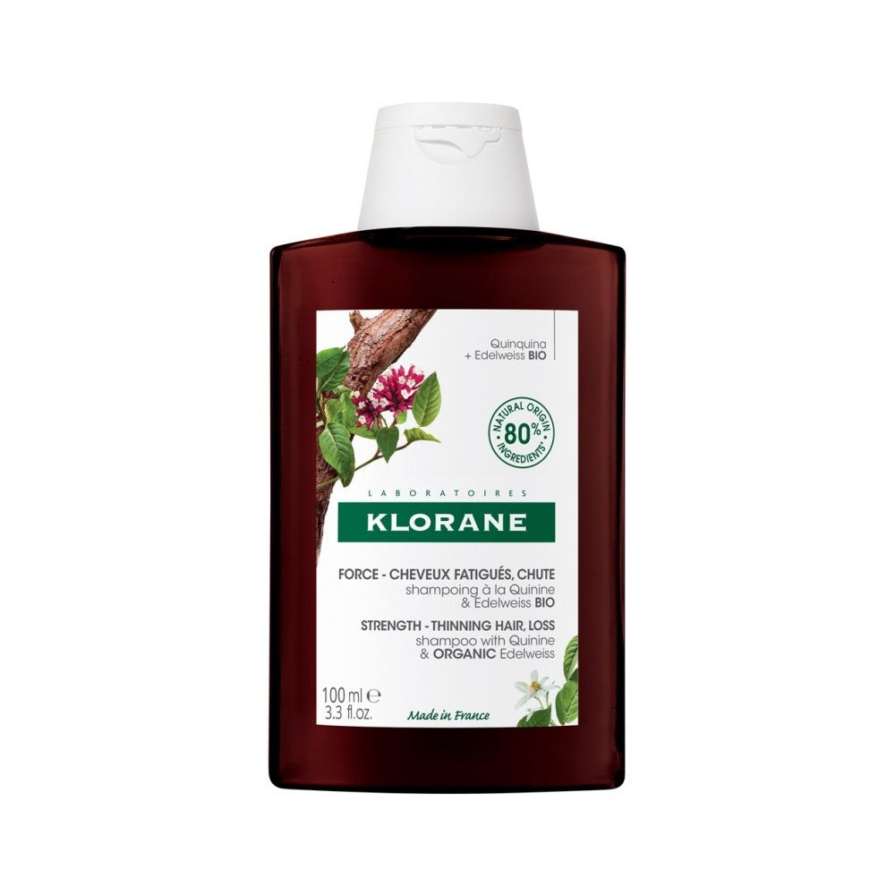 Klorane Quinina Shampoo Edelweiss Organic väsynyt hiukset 100ml