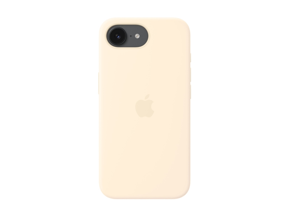 Apple - Bagsidecover til mobiltelefon - MagSafe-kompatibilitet - silikoni - vanilje - for iPhone 17e