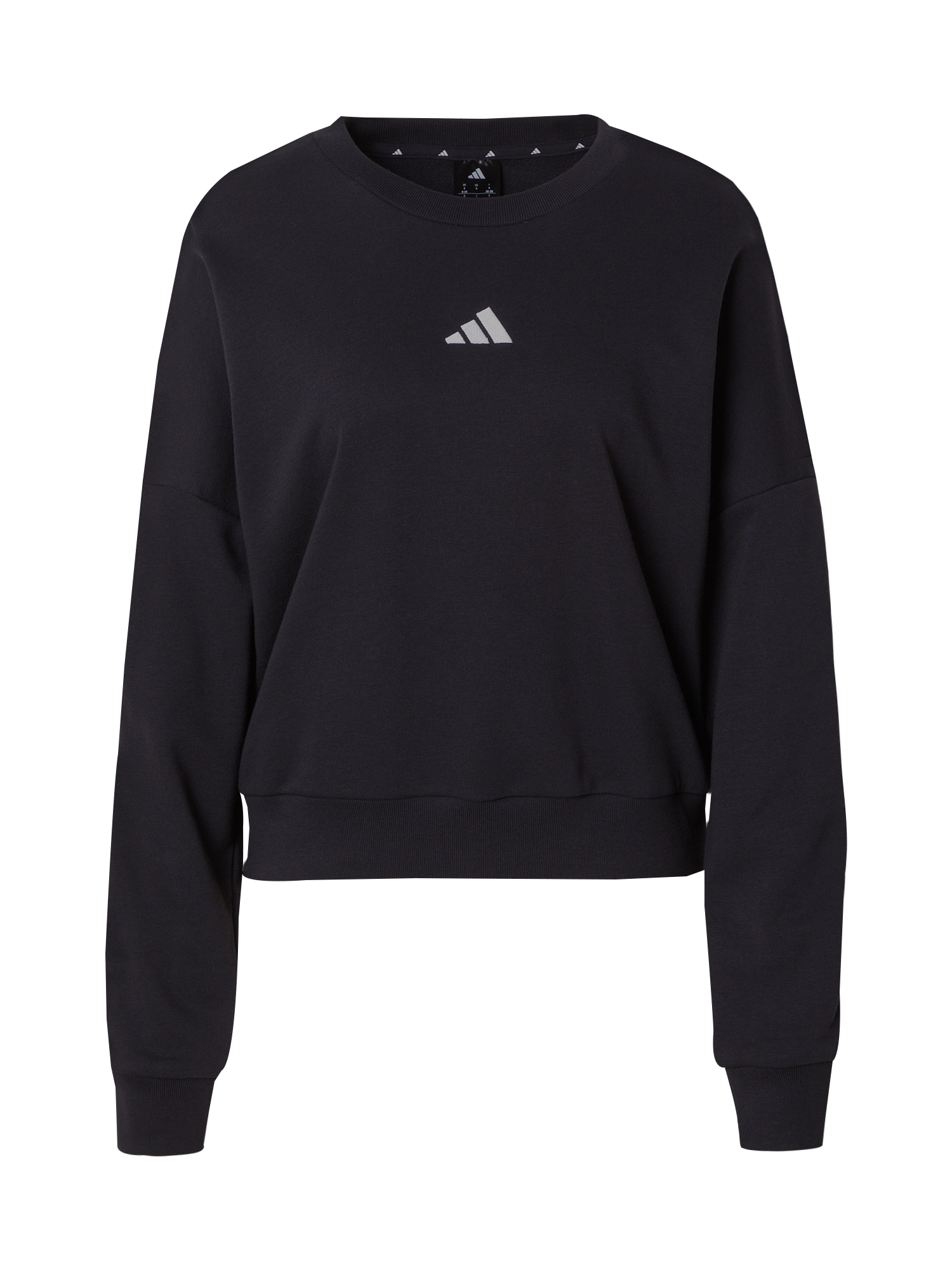 ADIDAS SPORTSWEAR Urheilullinen collegepaita 'ESSENTIALS 3-STRIPES FRENCH TERRY' musta / valkoinen