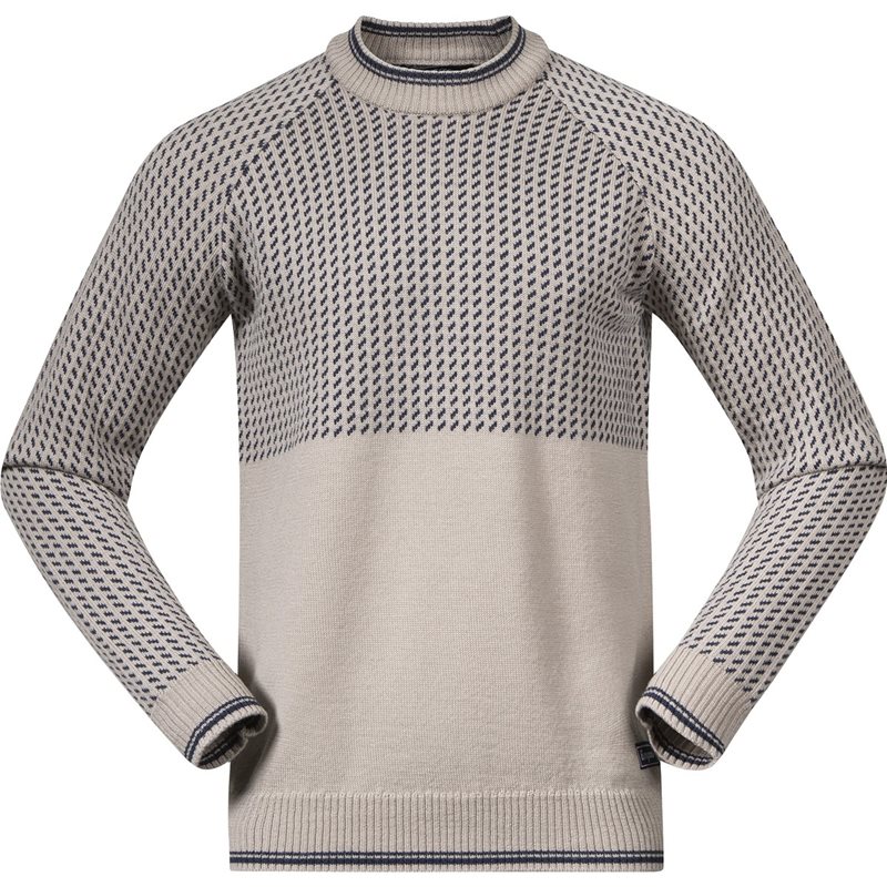 Bergans Alvdal Wool Jumper Men Sandstone/Navy Blue - XXL