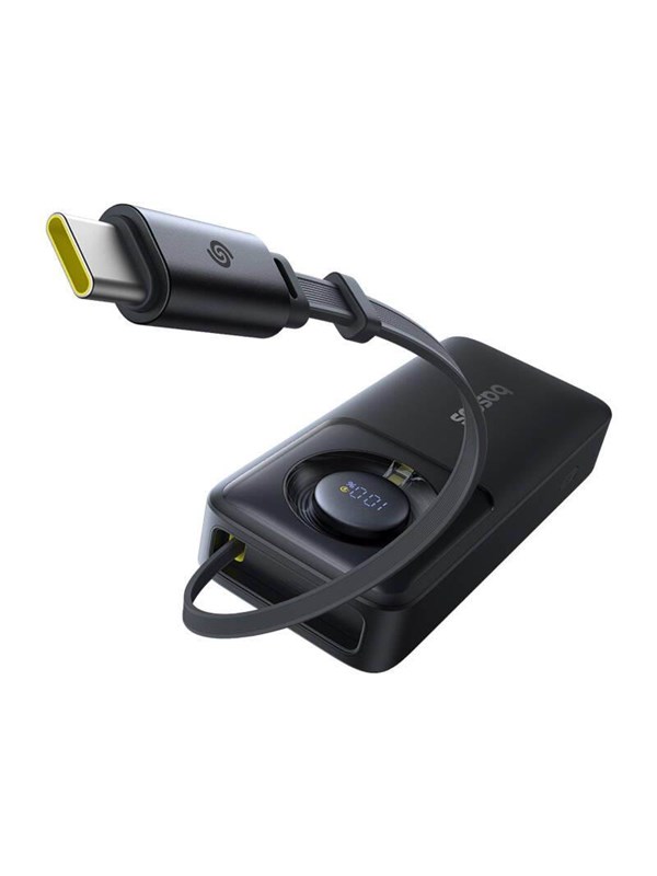 Baseus OS Free2Pull 10000 mAh 30W powerbank + cable (black) - 10000 mAh
