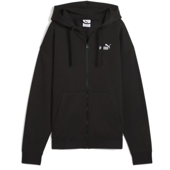 PUMA ESS Comfort Full-Zip Hoodie K. M Musta Naiset