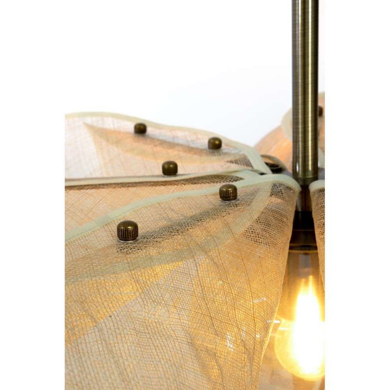 Styrka riippuvalo, Ø 75 cm, messinki/beige - Markslöjd - Olohuone - Kangas / tekstiili - Yksilamppuinen