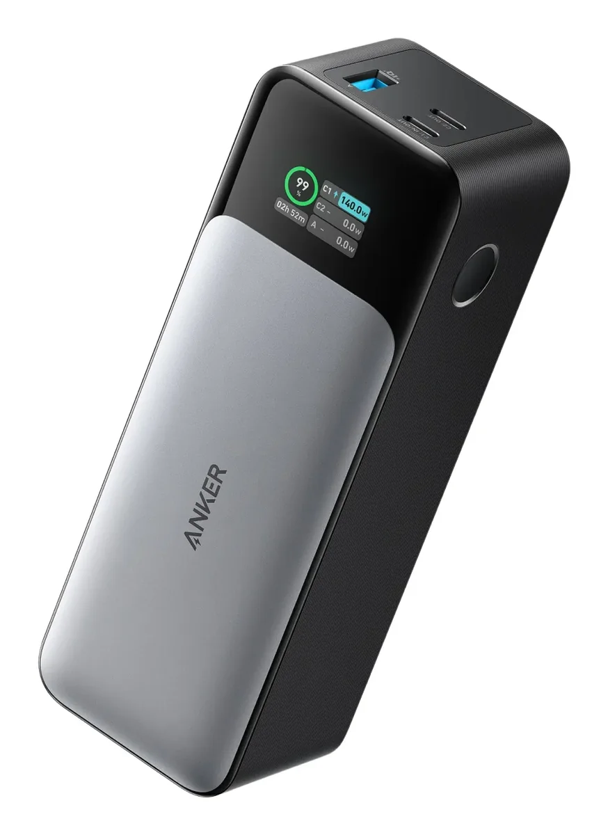 Anker 737 Power Bank (PowerCore 24K) 24000mAh, 140W -varavirtalähde, Musta, Hopea
