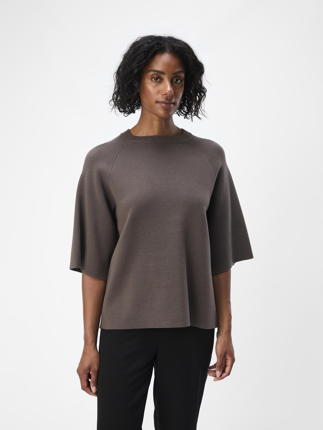 Object naisten pusero, OBJREYNARD 2/4 KNIT PULLOVER Morel