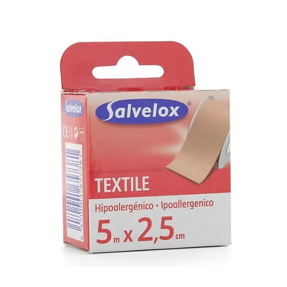 Salvelox Hypoallergeeninen tekstiili 5x2,5cm