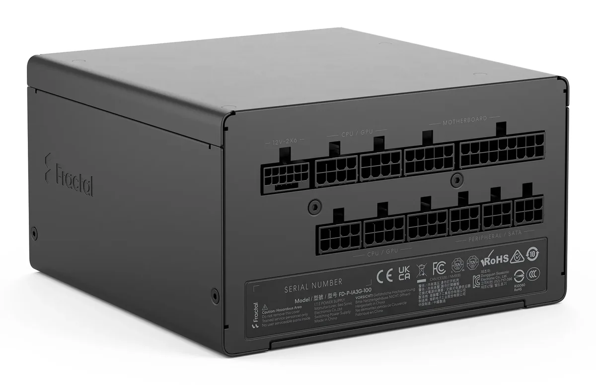 Fractal Design Ion 3 Gold 1000W Virtalähde - 1000 Watt - 140 mm - ATX 3.1 - 80 Plus Kulta sertifioitu