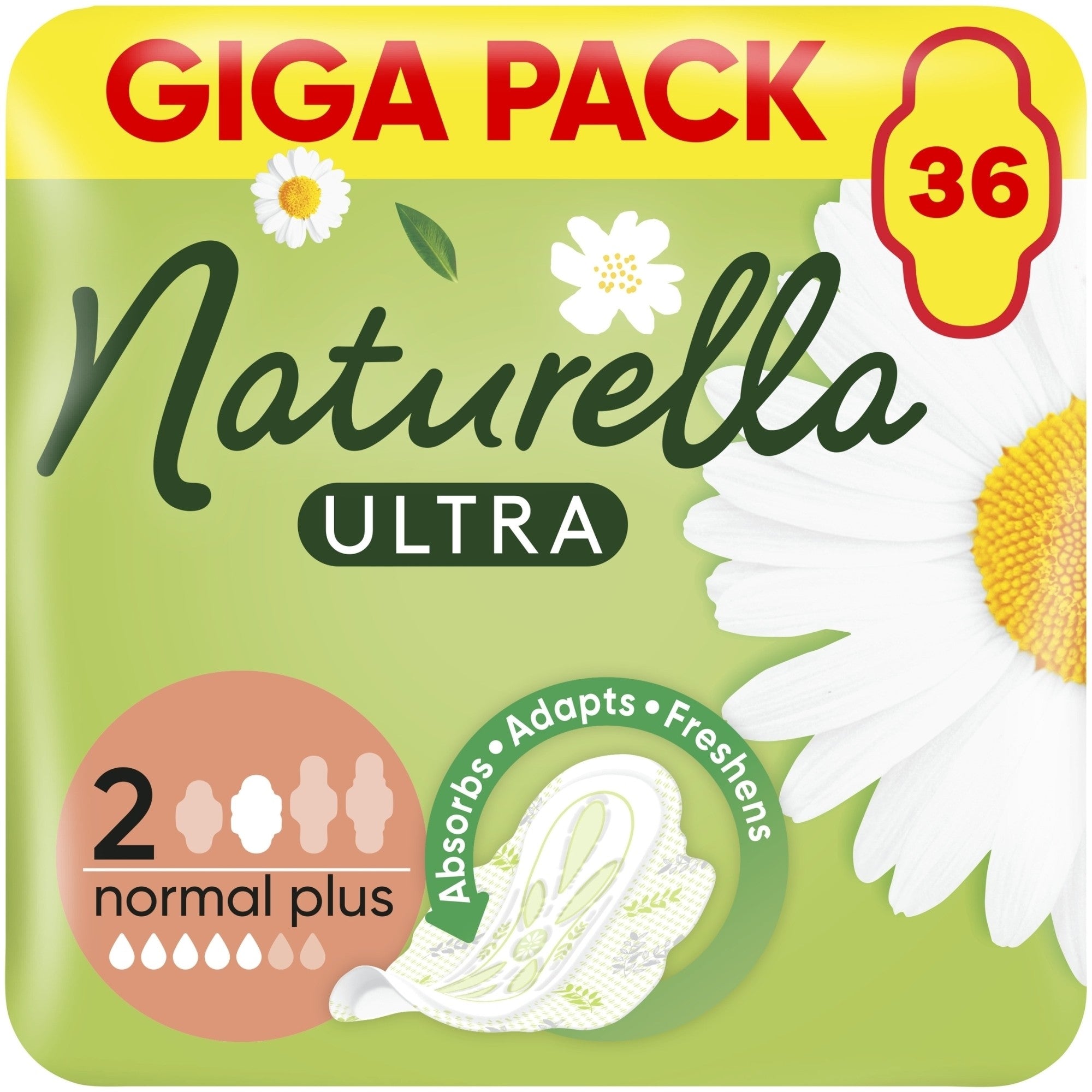 Naturella Normaali Plus -absorbentit 36 kpl