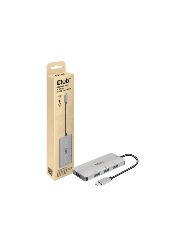 Club 3D USB Type-C to 10 Gbps 4x USB Type-A -hubi
