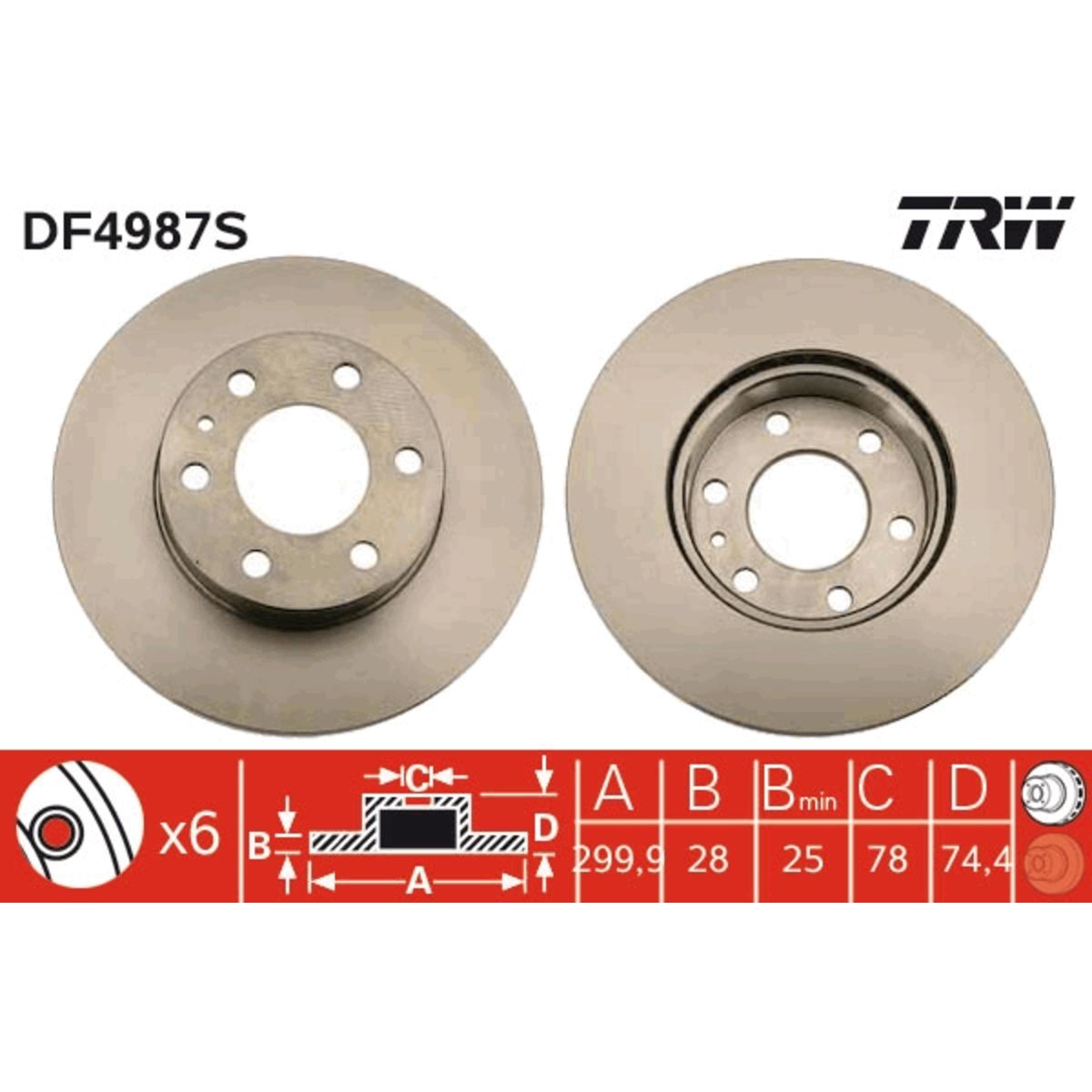 Jarrulevy TRW DF4987S