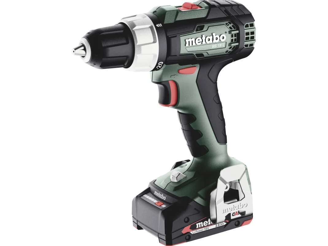 Metabo BS 18 L 614051500 Akkuporakone 18 V 2 Ah litiumharjaton, sis. lisäakun, matkalaukku, sis. laturin