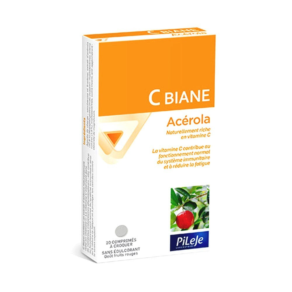 Pileje C Biane Acerola Red Fruit Flavor 20 purutablettia