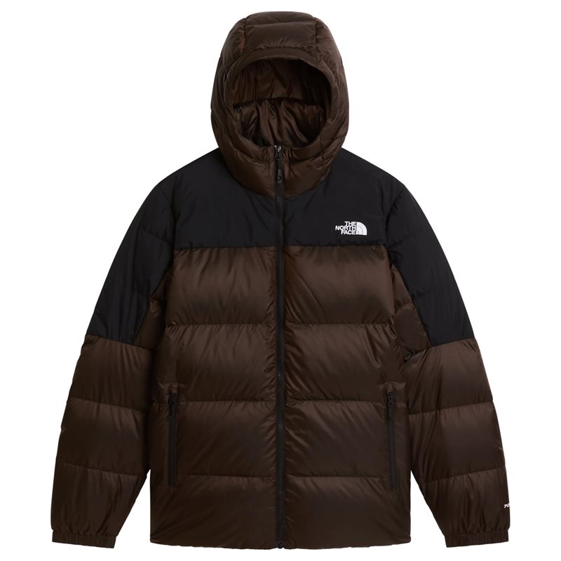 The North Face M Diablo Down 2.0 Hoodie Dark Chestnut Black Hea - XL