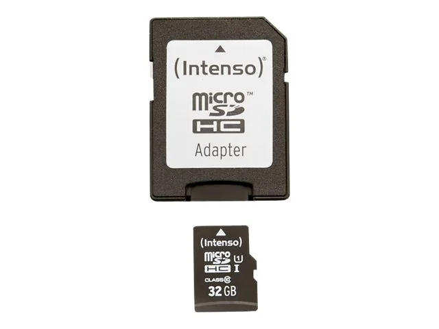 Intenso Premium - Flash-muistikortti (microSDHC-SD-sovitin sisältyy) - 32 GB - UHS Class 1 / Class10 - microSDHC UHS-I