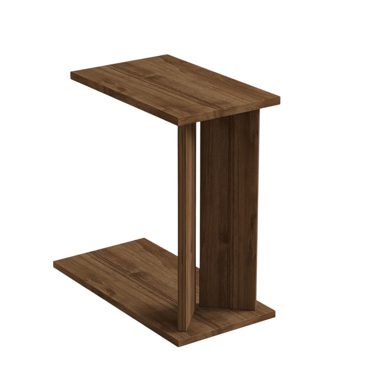 Norda Design moderni pähkinäpuuinen sivupöytä, 25 cm x 48,6 cm x 50 cm | 100 % melamiinipinnoitettu, 18 mm paksu | Tyylikäs ja toimiva