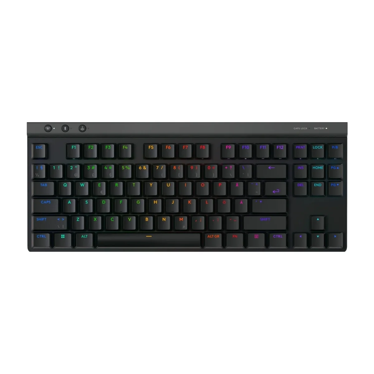 Logitech G G515 - Näppäimistö - LIGHTSPEED - TKL - taustavalaistu - langaton - 2,4 GHz, Bluetooth, USB - musta
