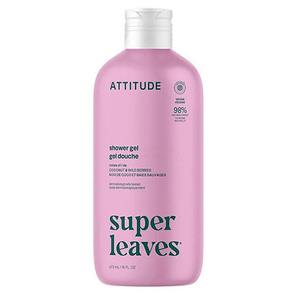 Attitude Super Leaves - valkoisen teen lehdet -suihkugeeli, 473 ml