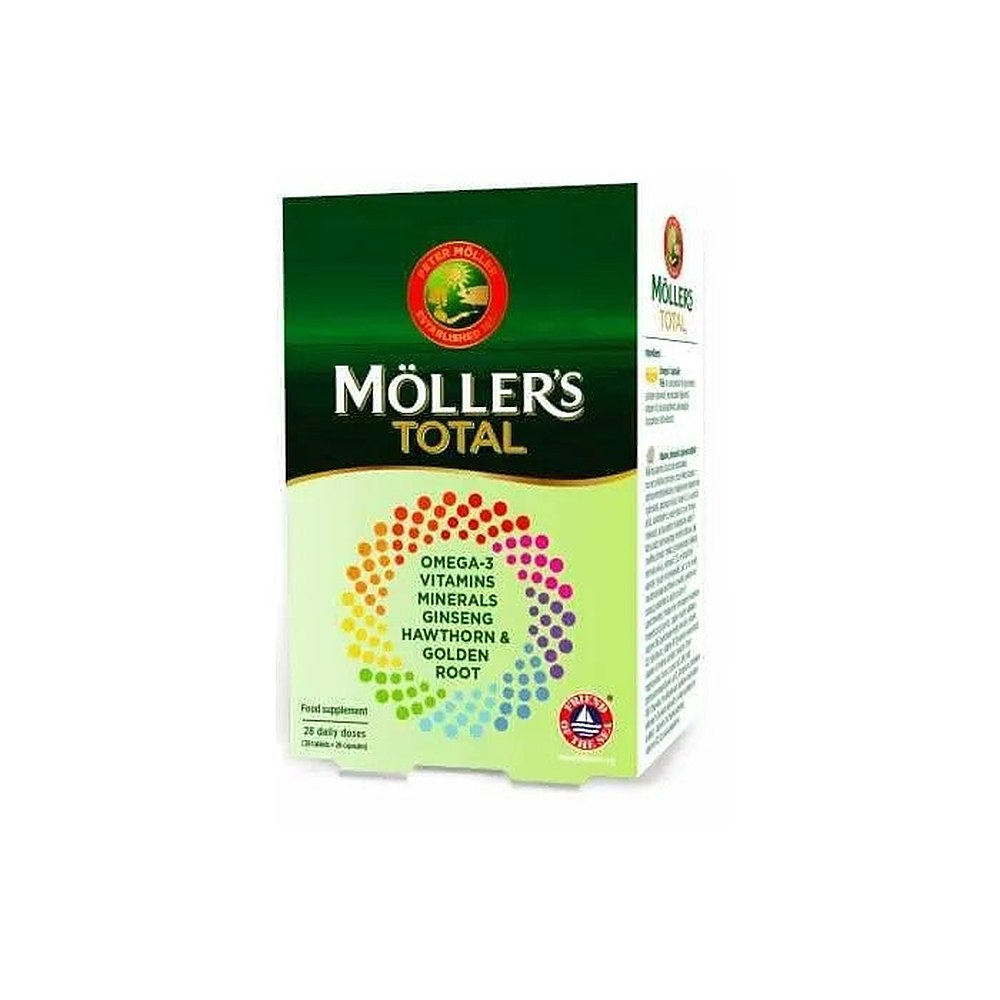 Möller's Multivitamiinit yhteensä + Omega-3 (28 tablettia + 28 helmiä)