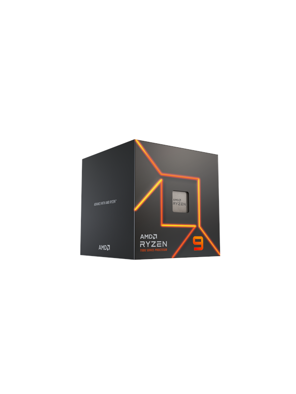 AMD Ryzen™ 9 7900 - 3,7 GHz/5,4 GHz - 12 ydintä - 24 säiettä - 64 Mt välimuisti - Kanta AM5 - Laatikko | AMD Wraith Prisma