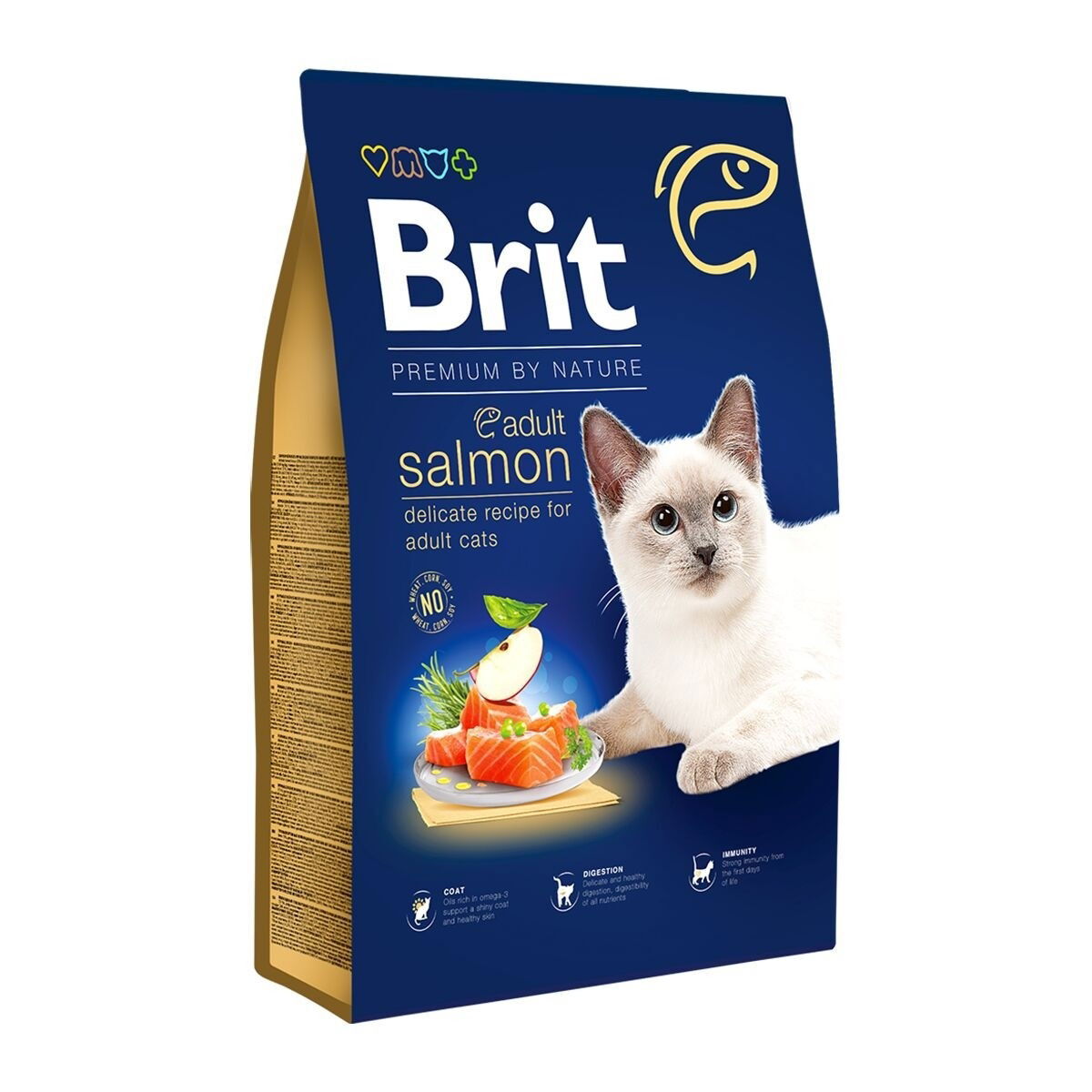 Kissan kuivaruoka BRIT PREMIUM BY NATURE ADULT Lohi 1,5 kg