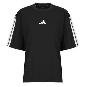 ADIDAS SPORTSWEAR Toiminnallinen paita 'ESSENTIALS 3-STRIPES BOYFRIEND' musta / valkoinen