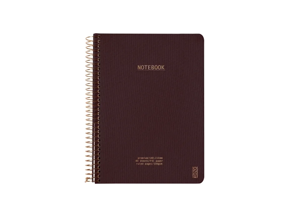 KOZO Notebook A5 Premium Coffee