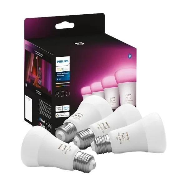 Philips Hue Color A60 E27 806 Lumen - 4-Pack