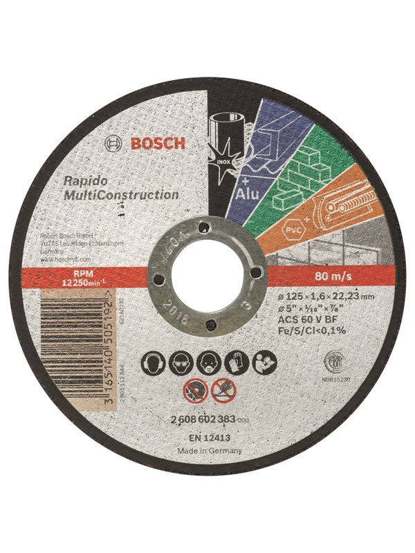 Bosch Katkaisulaikka, suora, Rapido Multi Construction ACS 46 V BF, 125 mm, 1,6 mm