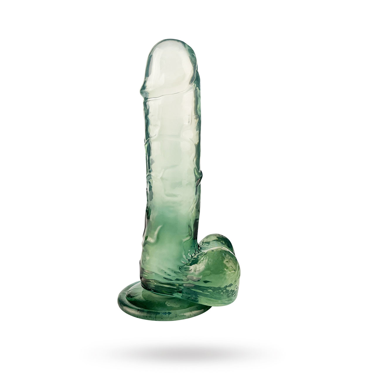 Crystal Pleasures Dual Color Green 18 cm Dildo imukupilla