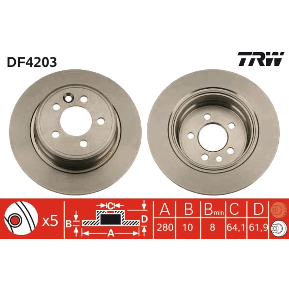 Jarrulevy TRW DF4203