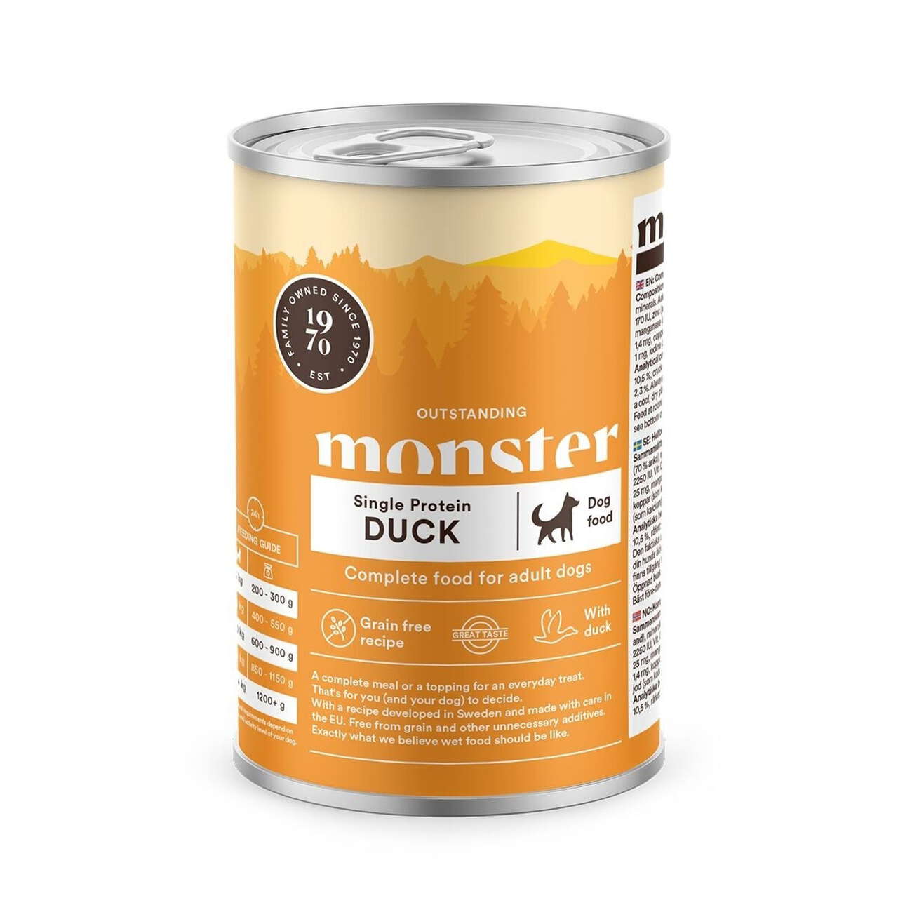 Monster Dog Adult Single Duck 400g