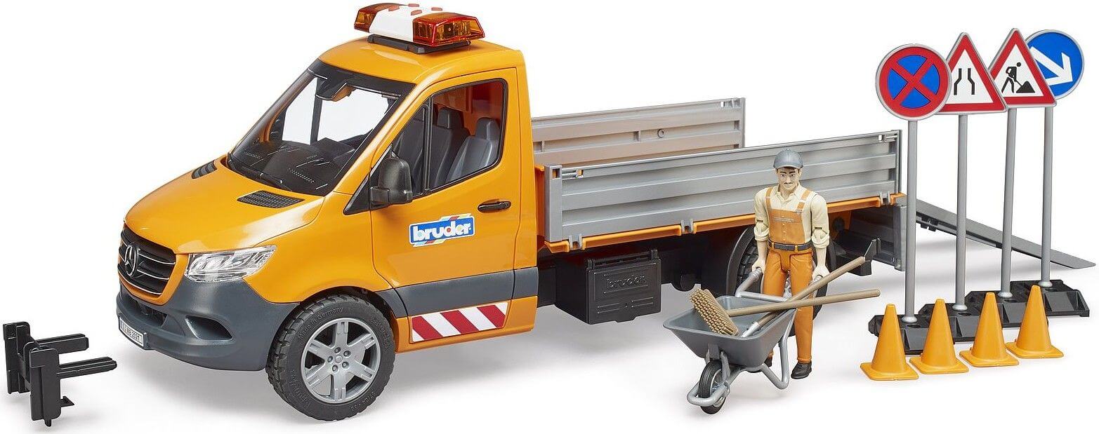 Lelu MB Sprinter tietyöautosetti (1:16), Bruder