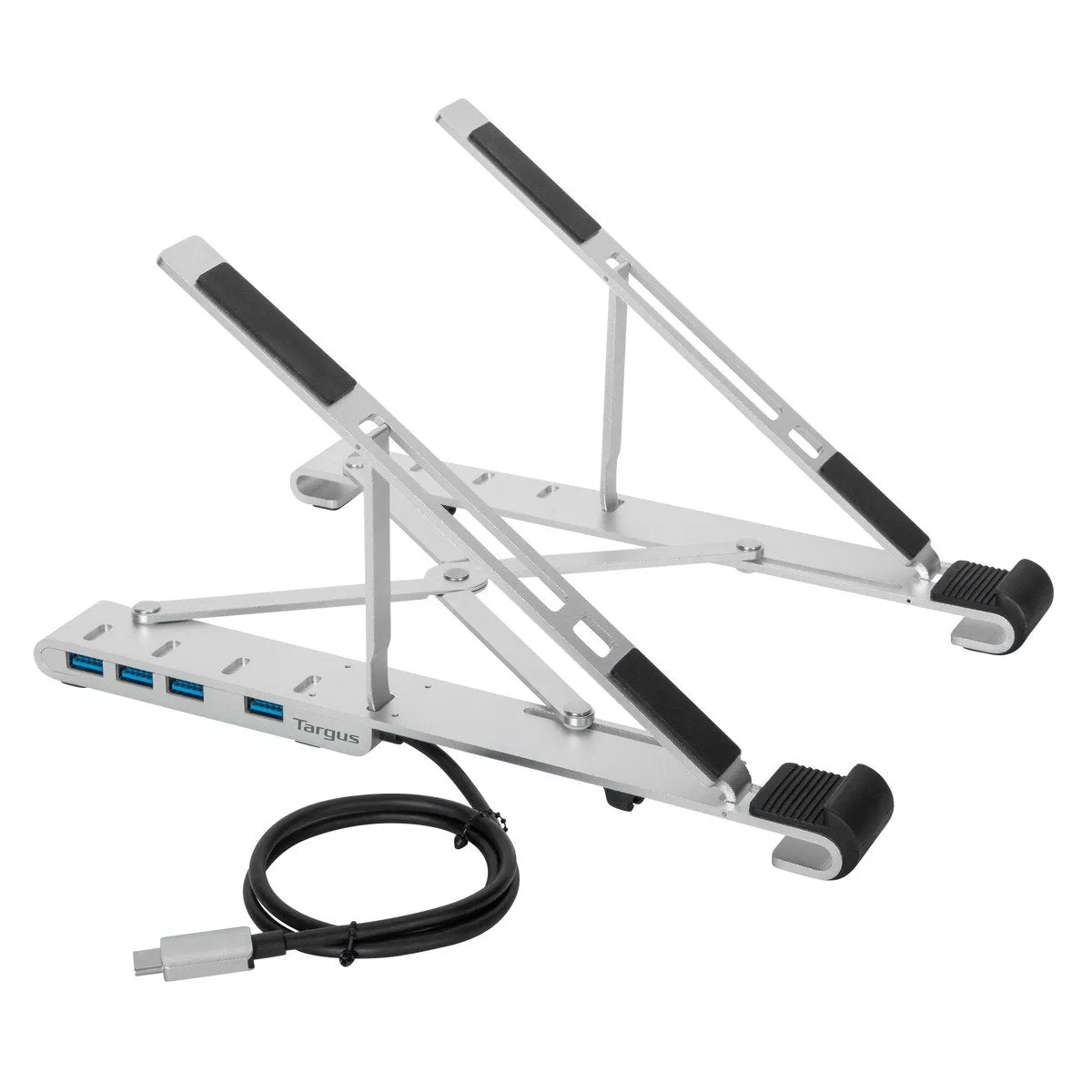 Targus AWU100205GL, Kannettavan tietokoneen teline, Hopea, Alumiini, 25,4 cm (10), 39,6 cm (15.6), USB 3.2 Gen 1 (3.1 Gen 1) Type-C