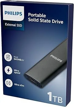 Philips extern SSD 1TB Ultra Speed Grey (FM01SS030P/00)