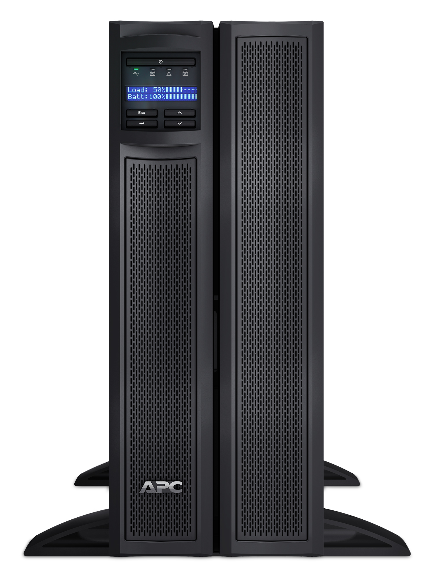 APC Smart-UPS X 2200 Rack/Tower LCD - UPS (stativ-monterbar / ekstern) - AC 230 V - 1980 Watt - 2200 VA - Ethernet 10/100, RS-232, USB - output-stikforbindelser: 10 - 4U - lajittelu - med APC UPS Network Management Card - P/N: AR106SH6, AR109SH6, AR112SH6, AR3006, AR3006SP, AR3103, AR3103SP, AR3106,
