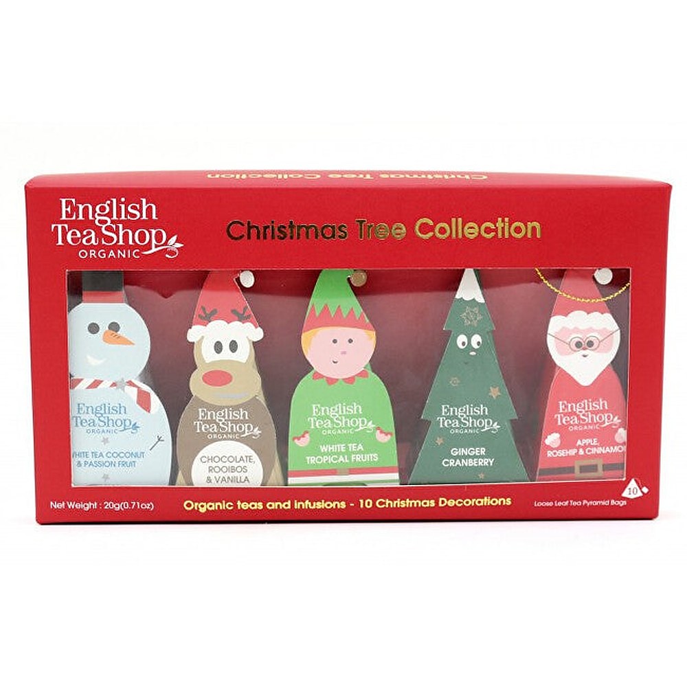 English Tea Shop Set Regalo Statuine Natalizie Albero Bio 10 Piramidi — Tè
